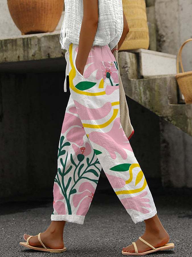 Aspen | Straight Leg Linen-Look Trousers
