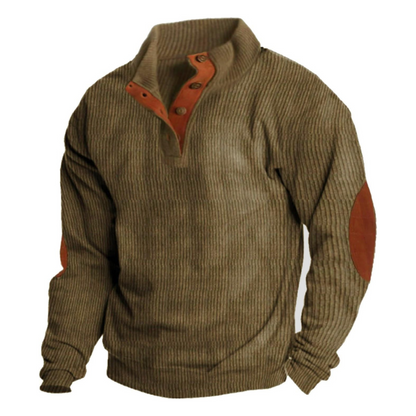 Wade | Men's Corduroy Quarter-Button Sweatshirt