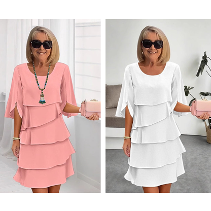 Pixie | Layered Puff Sleeve Midi Dress
