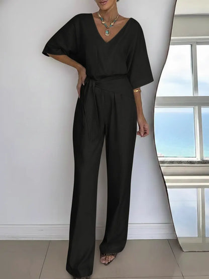 Nadia | Wide Leg Tailored Jumpsuit