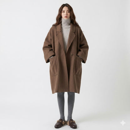 Elodie | Longline Wool-Blend Coat