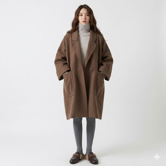 Elodie | Longline Wool-Blend Coat