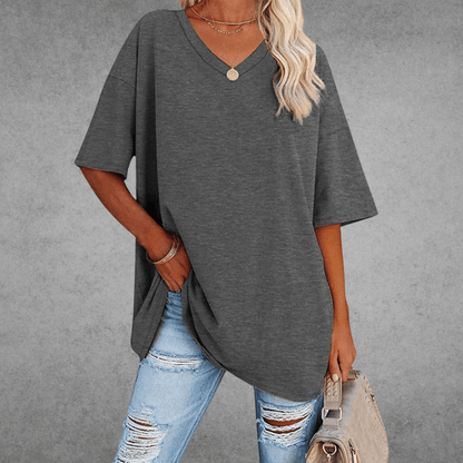 Nikita | Stylish Oversized V-Neck Shirt