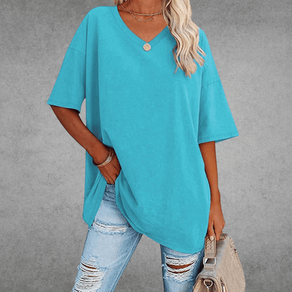 Nikita | Stylish Oversized V-Neck Shirt