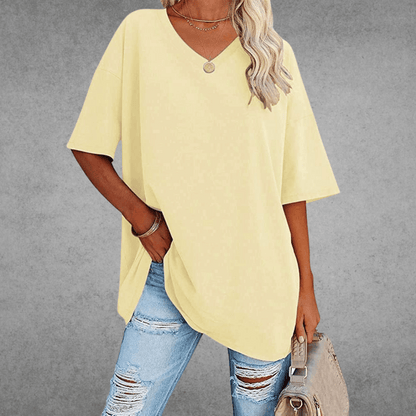 Nikita | Stylish Oversized V-Neck Shirt