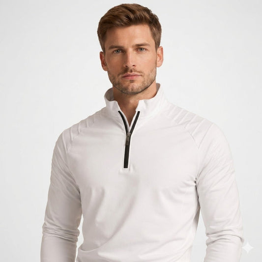 Aldric | Performance Zip Neck Long Sleeve Top Men