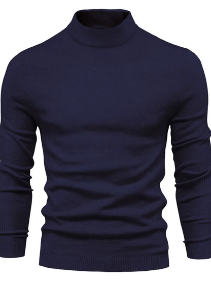 Gawain | Soft Knit Mock Neck Sweater Regular Fit
