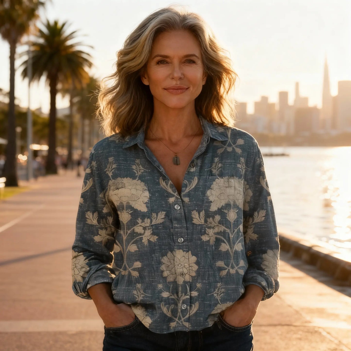 Odessa | Vintage Print Cotton Blouse
