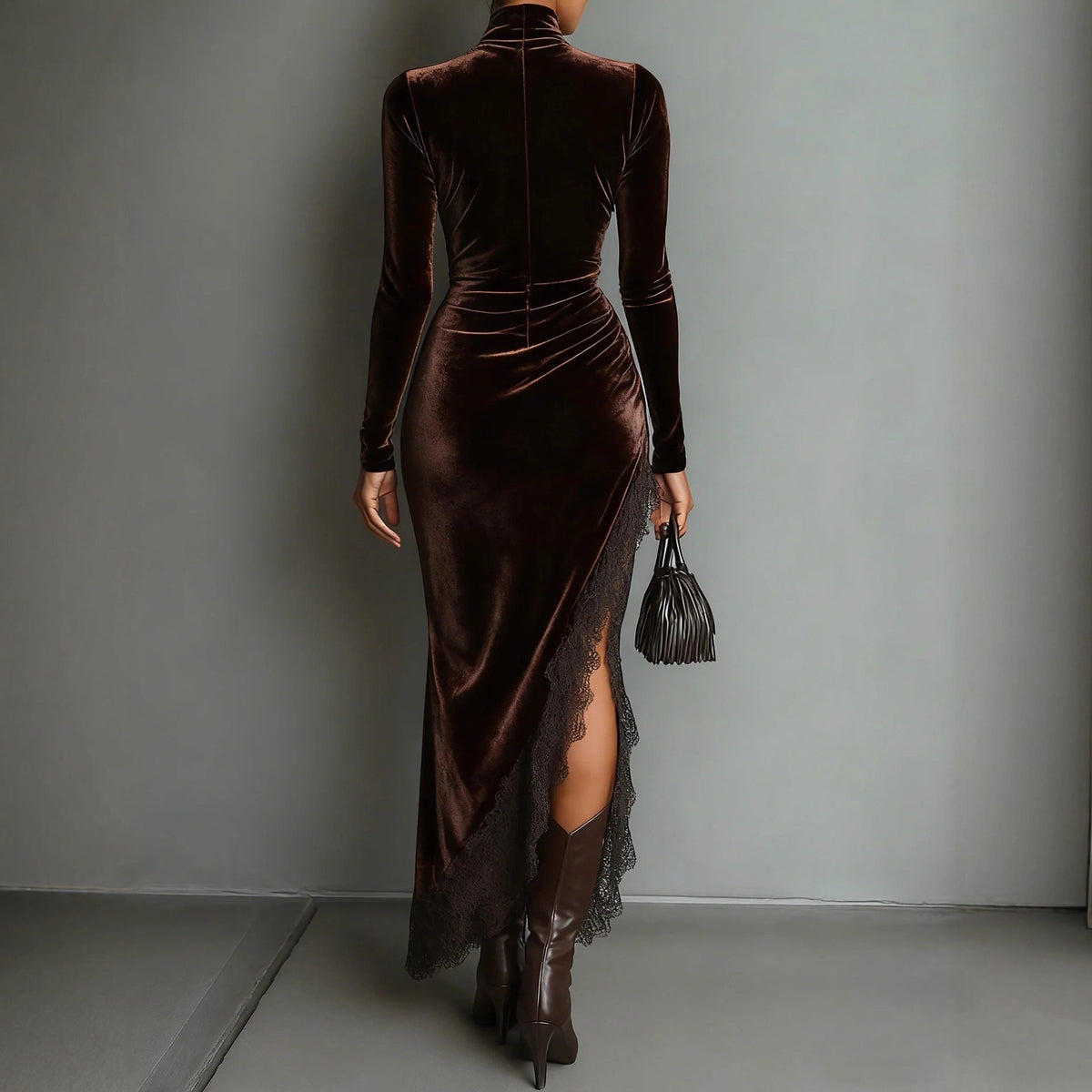 Elegant Velvet Maxi Dress For Women