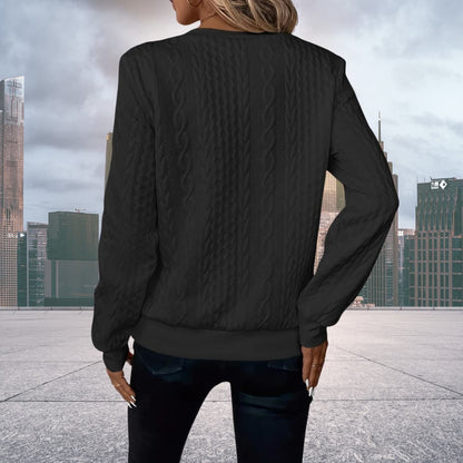 Penny | Women's Cable Knit Zip-Up Sweater