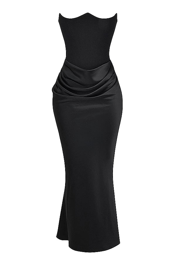 Sloane | Satin Corset Floor-Length Gown
