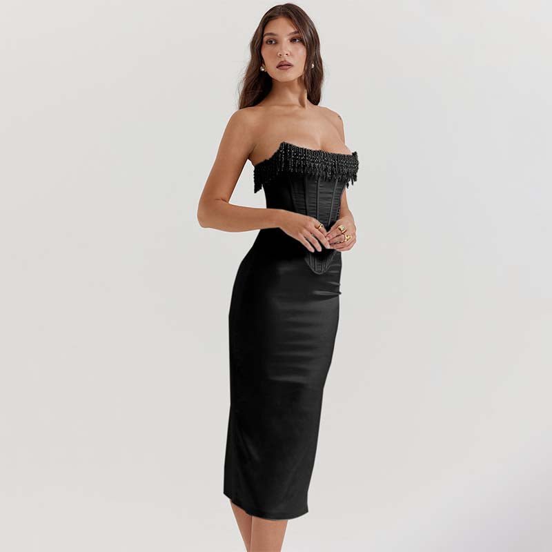 Sharlene | Embellished Strapless Luxury Dress