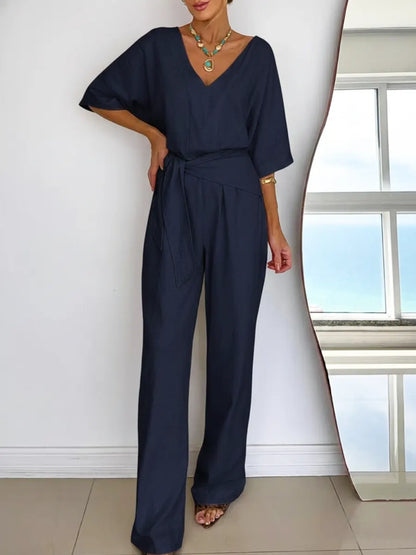Nadia | Wide Leg Tailored Jumpsuit