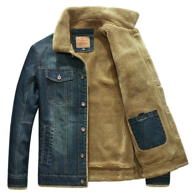 Callum | Sherpa Collar Denim Jacket