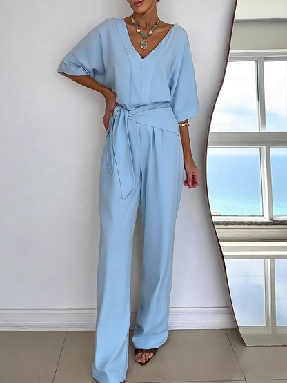 Nadia | Wide Leg Tailored Jumpsuit
