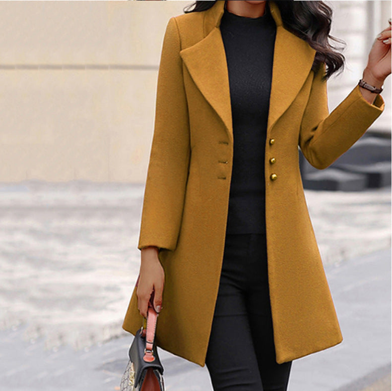 Elise | Tailored Longline Wool-Blend Coat