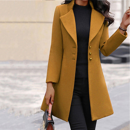 Elise | Tailored Longline Wool-Blend Coat