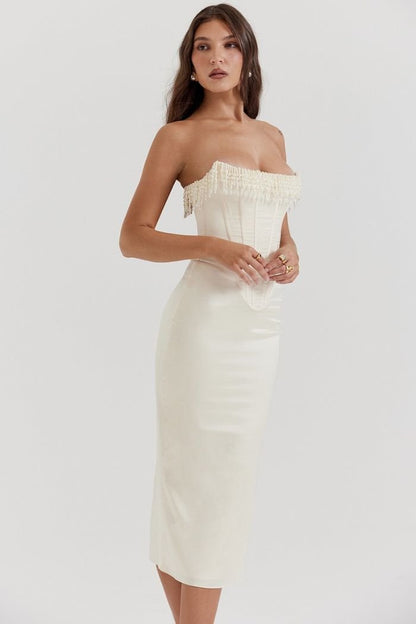 Sharlene | Embellished Strapless Luxury Dress