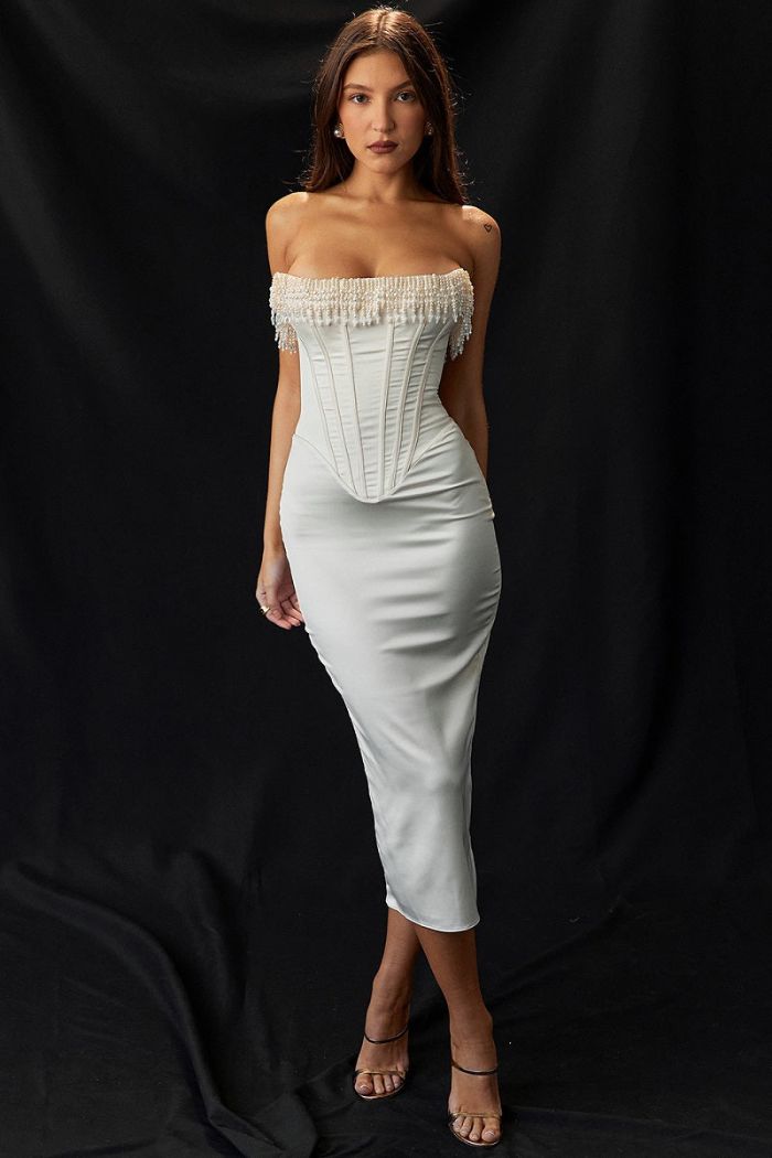 Sharlene | Embellished Strapless Luxury Dress