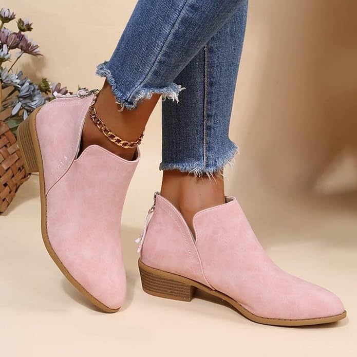 Riley | Women's Wedge Heel Pointed Toe Ankle Boots