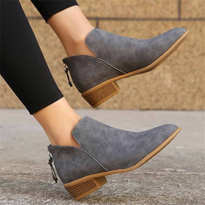 Riley | Women's Wedge Heel Pointed Toe Ankle Boots