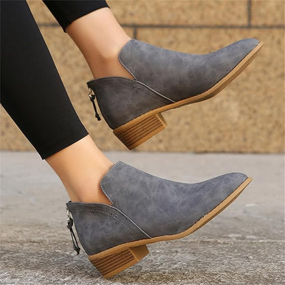 Riley | Women's Wedge Heel Pointed Toe Ankle Boots