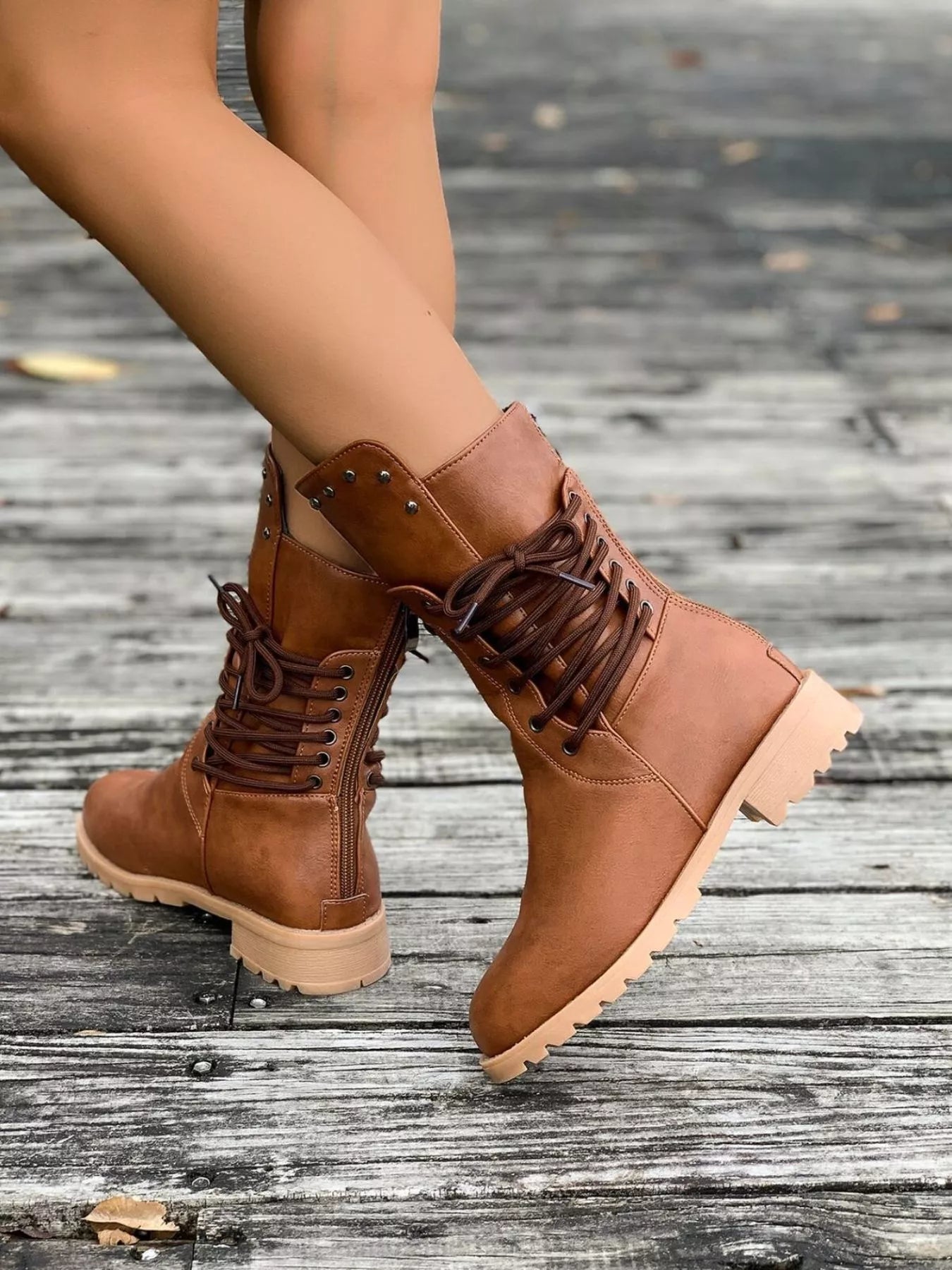 Susan | Women's Round Toe Block Heels Boots
