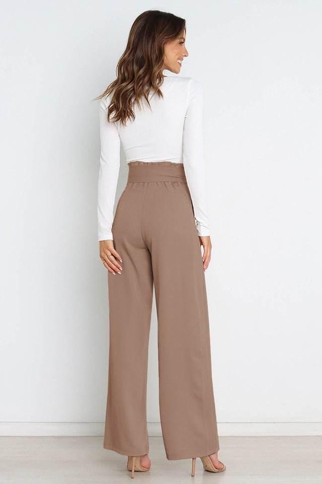 Wren | High Waist Wide Leg Linen Trousers
