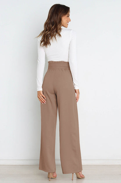 Wren | High Waist Wide Leg Linen Trousers