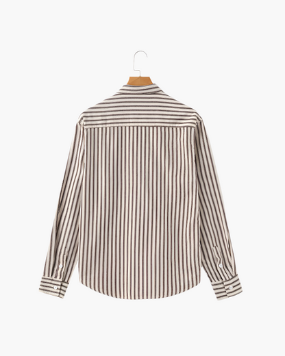 Gabriel Fontaine | Men's Striped Linen Casual Shirt
