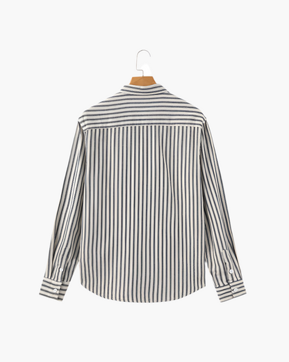 Gabriel Fontaine | Men's Striped Linen Casual Shirt
