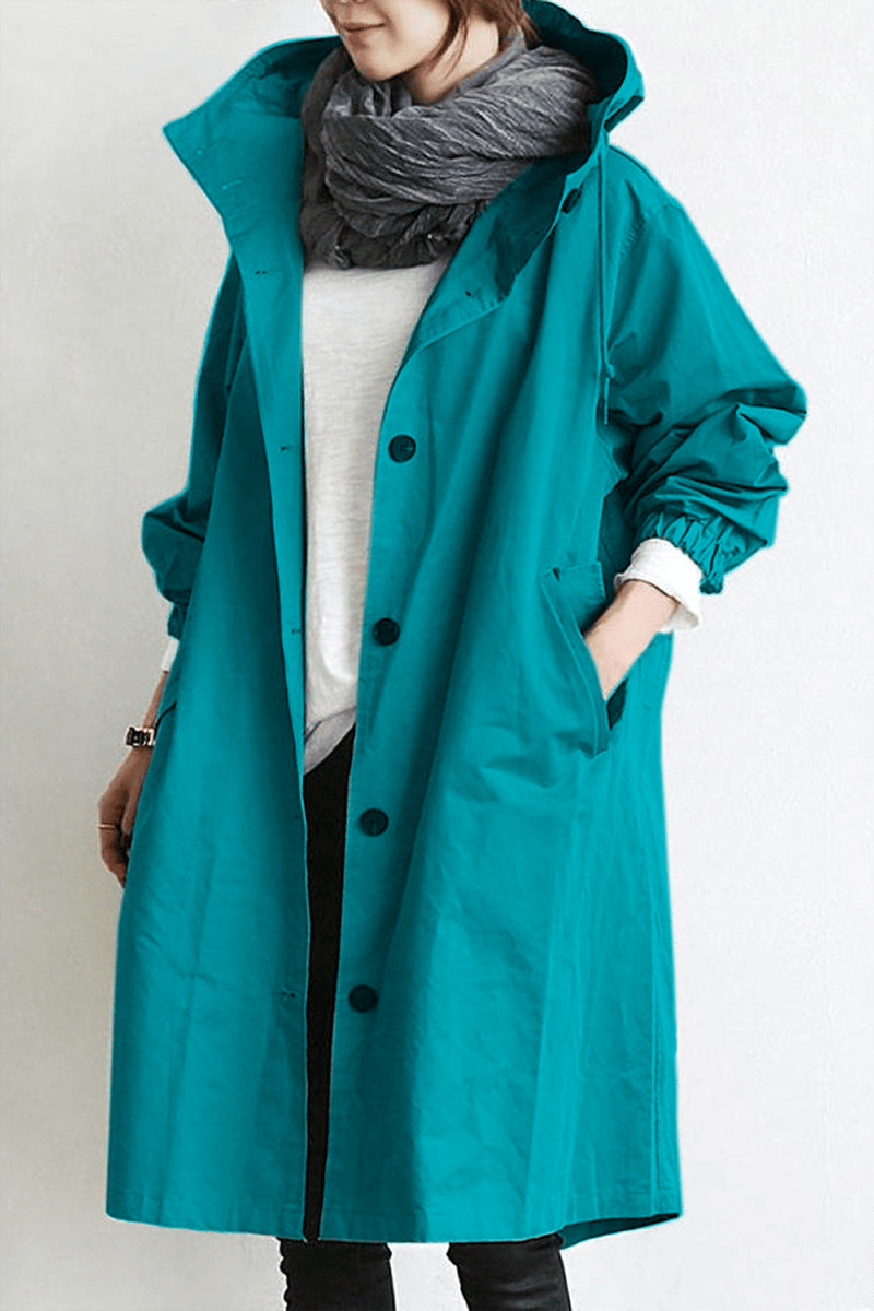 Lia | Women's Hooded Waterproof Rain Trench Coat