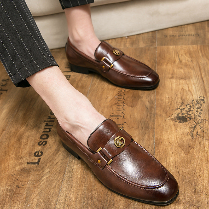 Cole | Men's Metal-Buckle Leather Loafers