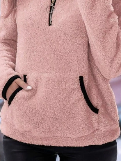 Helen | Women's Half-Zip Fleece Pullover Teddy Jumper