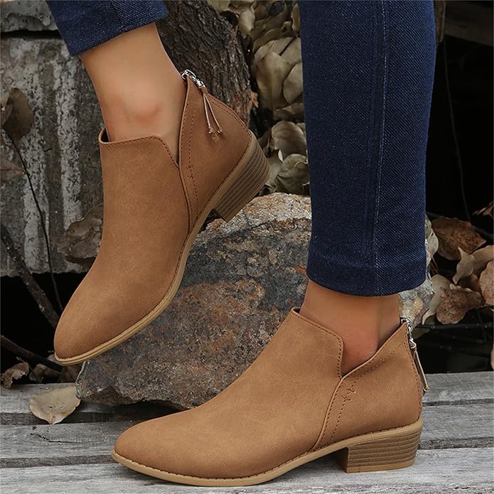 Riley | Women's Wedge Heel Pointed Toe Ankle Boots