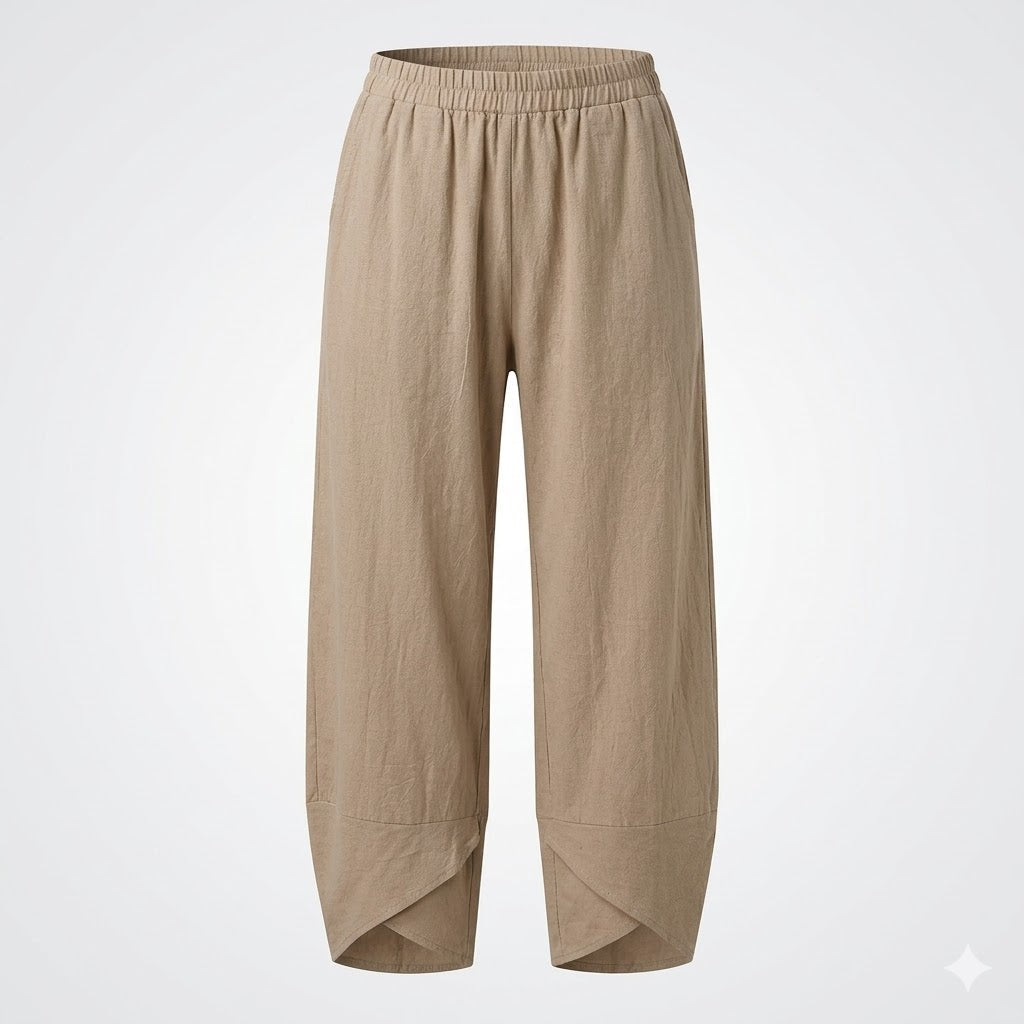 Camille Dubois | Women's Relaxed Linen Wide Leg Trousers