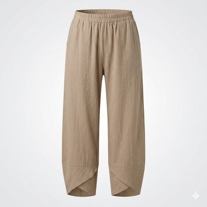Camille Dubois | Women's Relaxed Linen Wide Leg Trousers