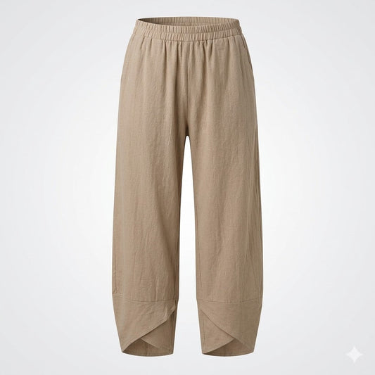 Camille Dubois | Women's Relaxed Linen Wide Leg Trousers