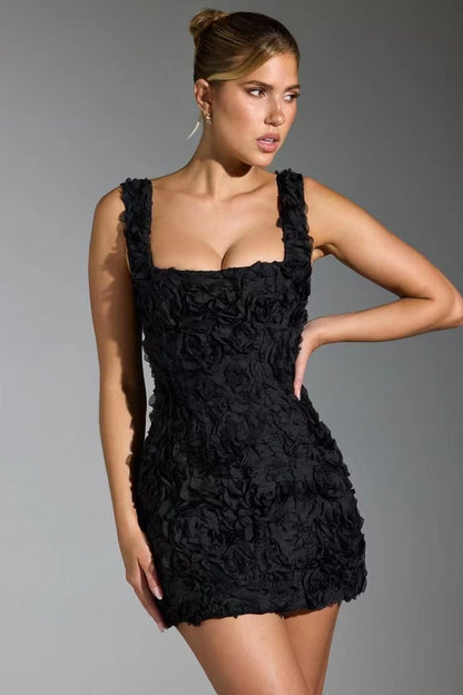 Floral Textured Cocktail Dress For Women