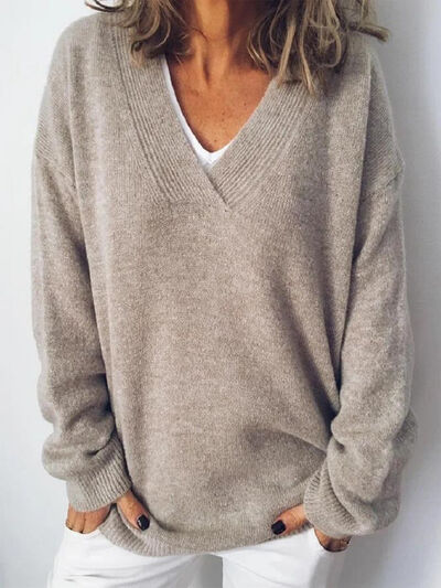 Jeanette | Women's Elegant Oversize V Neck Jumper