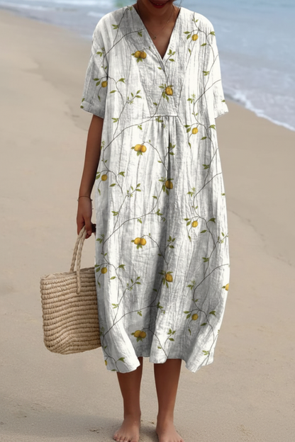 Floravia | Floral Flowy Lightweight Holiday Maxi Dress