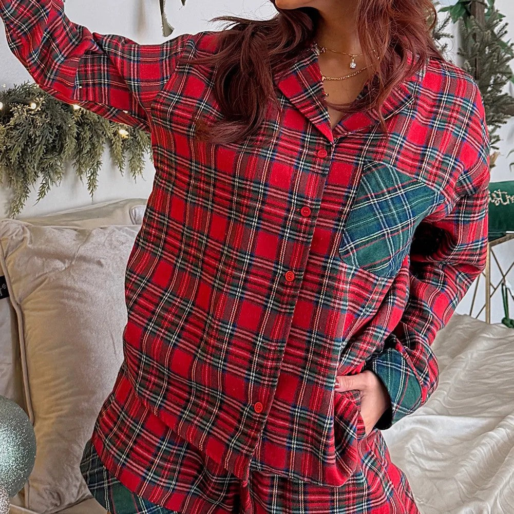 Pepper | Christmas Pyjamas Checked Shirt Matching Shorts
