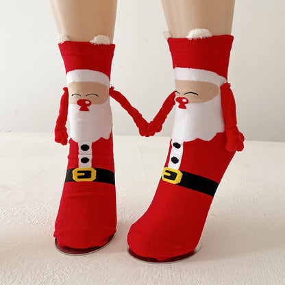 Truffle | Christmas Socks Magnetic Hands Red Heel