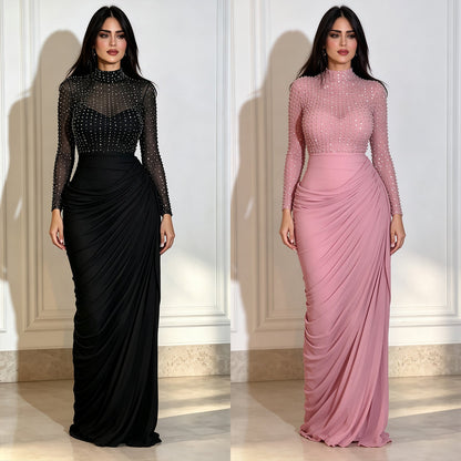 Formal Beaded Maxi Dress For Women