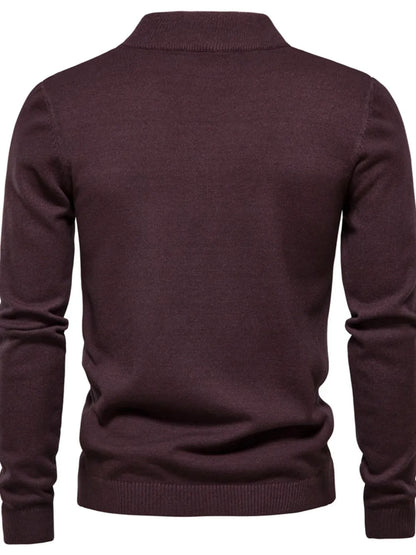 Gawain | Soft Knit Mock Neck Sweater Regular Fit