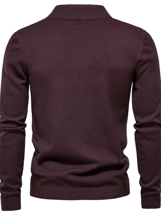 Gawain | Soft Knit Mock Neck Sweater Regular Fit