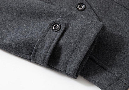 Edmund | Double-Breasted Wool-Look Pea Coat