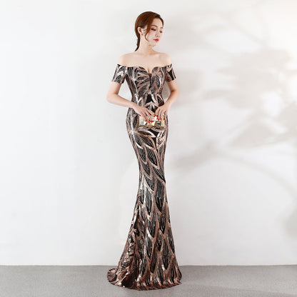 Sequined Formal Dress For Women