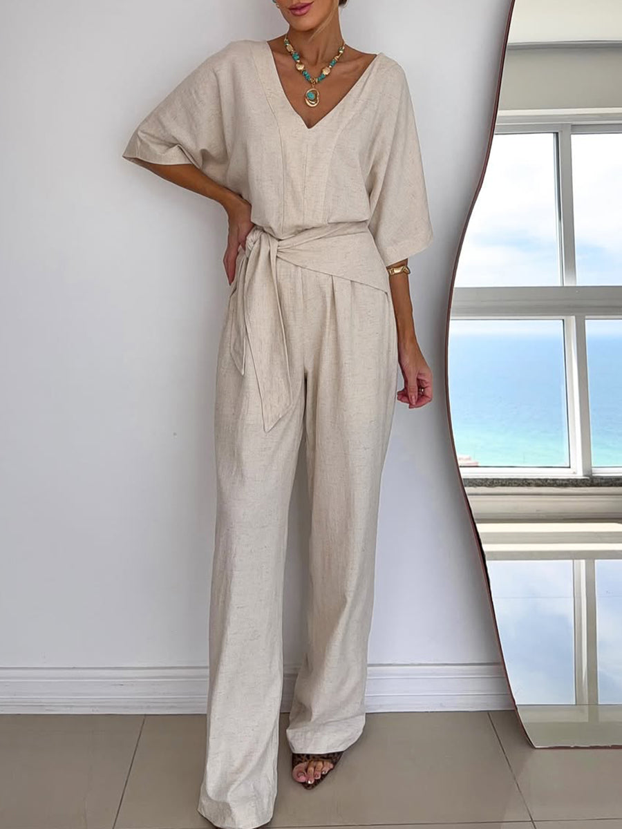 Nadia | Wide Leg Tailored Jumpsuit