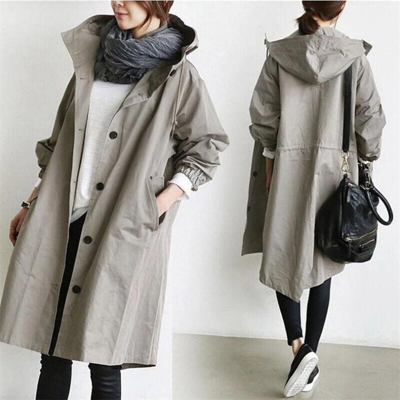 Lia | Women's Hooded Waterproof Rain Trench Coat